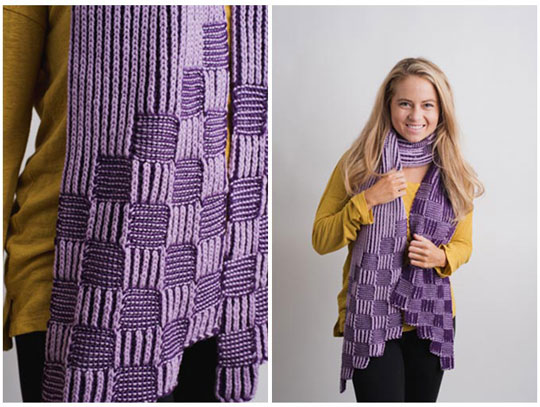 Hadley Checkerboard Brioche Scarf