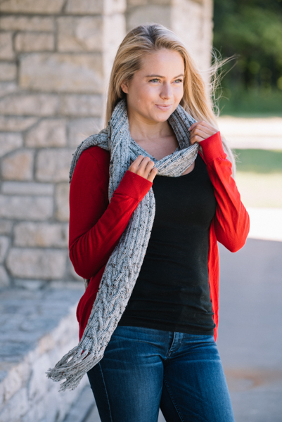Blaire Reversible Cable Scarf - I Like Knitting