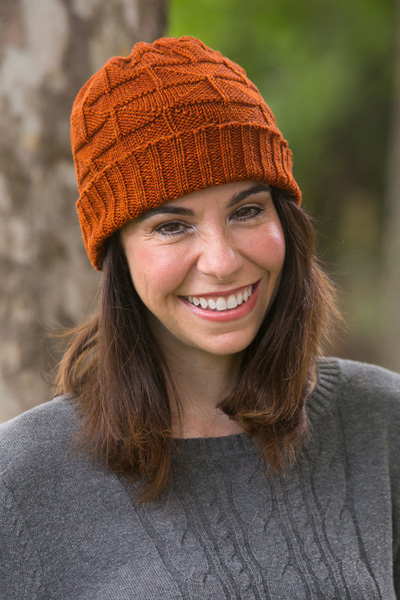Burnt Sienna Slouch Hat - I Like Knitting