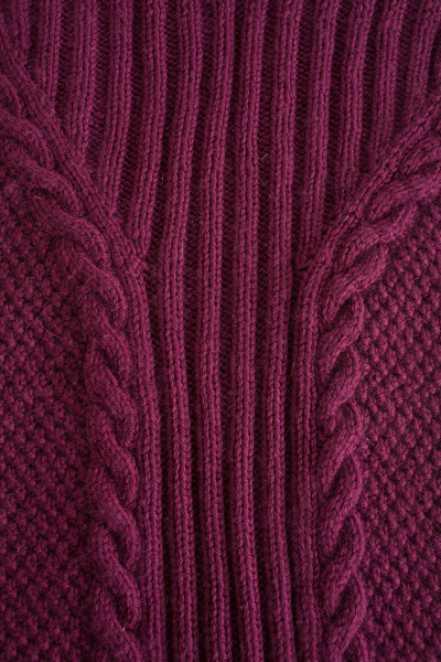 Plum Cable Pullover - I Like Knitting